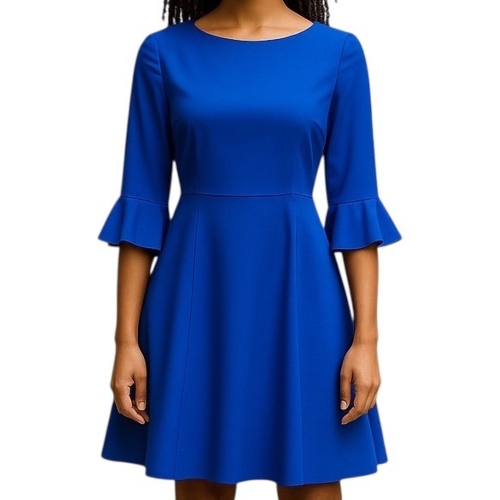 Banana Republic Flutter-Sleeve Sapphire Blue Mini Dress Size 6